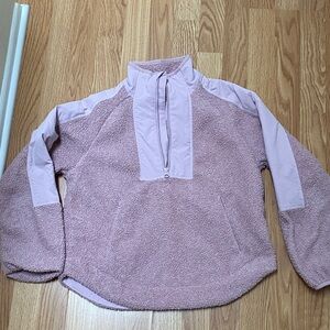 Marine Layer Blush Textured Fleece half-zip Sherpa sweatshirt, perfect condition